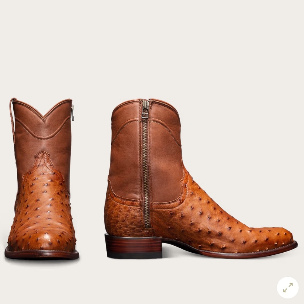 Tecovas The Dean Ostrich Boots - Pecan